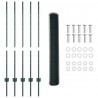 Ogrodzenie z słupkiem Zielony 1,2 x 10 m Stal i PVC