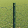 Ogrodzenie z słupkiem Zielony 1,2 x 10 m Stal i PVC