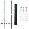 Ogrodzenie z słupkiem Zielony 1,2 x 10 m Stal i PVC