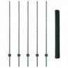 Ogrodzenie z słupkiem Zielony 1,4 x 10 m Stal i PVC