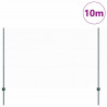 Ogrodzenie z słupkiem Zielony 1,5 x 10 m Stal i PVC