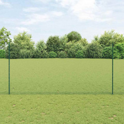 Ogrodzenie z słupkiem Zielony 1,6 x 10 m Stal i PVC