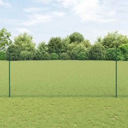 Ogrodzenie z słupkiem Zielony 1,4 x 25 m Stal i PVC