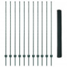 Ogrodzenie z słupkiem Zielony 1,6 x 25 m Stal i PVC