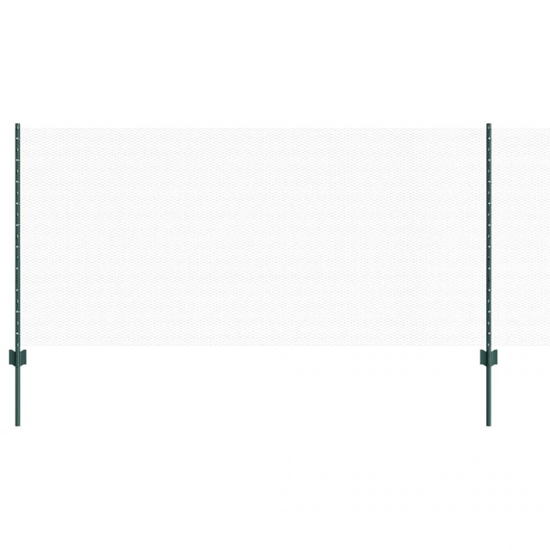 Ogrodzenie z słupkiem Zielony 1 x 50 m Stal i PVC