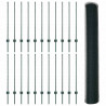 Ogrodzenie z słupkiem Zielony 1 x 50 m Stal i PVC