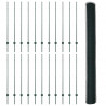 Ogrodzenie z słupkiem Zielony 1,4 x 50 m Stal i PVC