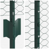 Ogrodzenie z słupkiem Zielony 1,4 x 50 m Stal i PVC