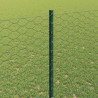 Ogrodzenie z słupkiem Zielony 1,4 x 50 m Stal i PVC