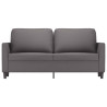 2-osobowa sofa, szary, 140 cm, sztuczna skóra