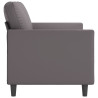 2-osobowa sofa, szary, 140 cm, sztuczna skóra