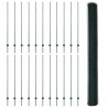 Ogrodzenie z słupkiem Zielony 1,5 x 50 m Stal i PVC