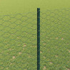 Ogrodzenie z słupkiem Zielony 1,5 x 50 m Stal i PVC