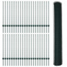 Ogrodzenie z słupkiem Zielony 1 x 100 m Stal i PVC