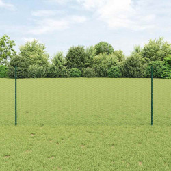 Ogrodzenie z słupkiem Zielony 1 x 100 m Stal i PVC