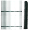Ogrodzenie z słupkiem Zielony 1 x 100 m Stal i PVC