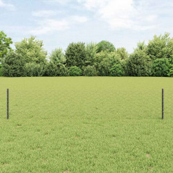 Ogrodzenie z słupkiem Szary 0,4 x 10 m Stal i PVC