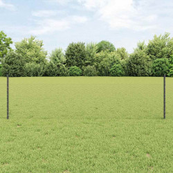 Ogrodzenie z słupkiem Szary 0,5 x 10 m Stal i PVC