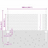 Ogrodzenie z słupkiem Szary 0,5 x 10 m Stal i PVC