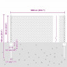 Ogrodzenie z słupkiem Szary 0,6 x 10 m Stal i PVC