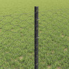 Ogrodzenie z słupkiem Szary 0,6 x 10 m Stal i PVC