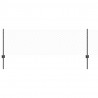 Ogrodzenie z słupkiem Szary 0,6 x 10 m Stal i PVC