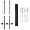 Ogrodzenie z słupkiem Szary 1 x 10 m Stal i PVC