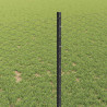 Ogrodzenie z słupkiem Szary 1 x 10 m Stal i PVC