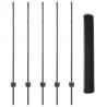 Ogrodzenie z słupkiem Szary 1,2 x 10 m Stal i PVC