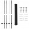 Ogrodzenie z słupkiem Szary 1,2 x 10 m Stal i PVC