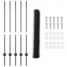 Ogrodzenie z słupkiem Szary 1,2 x 10 m Stal i PVC