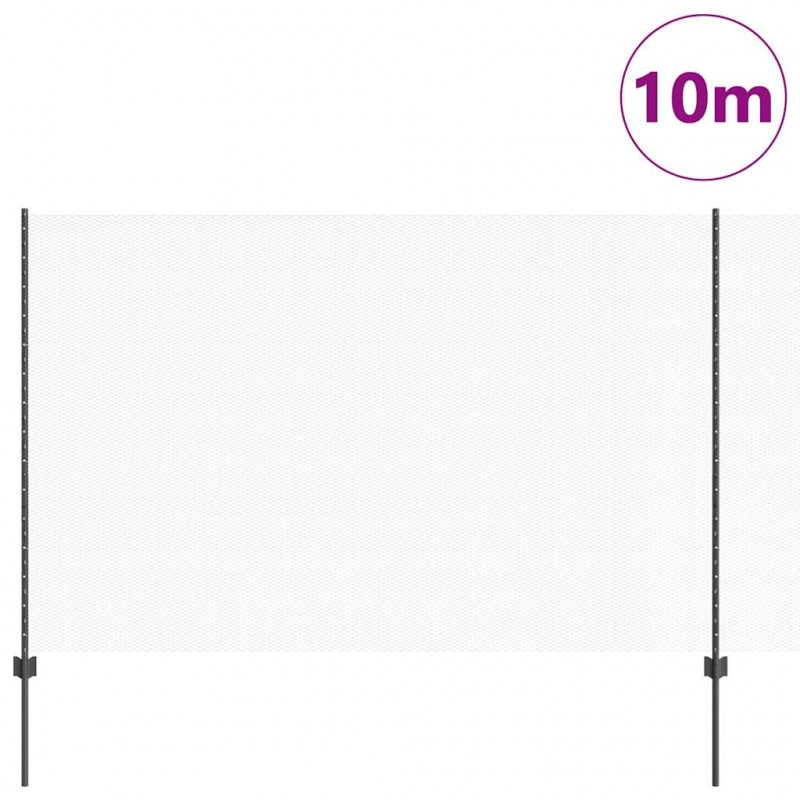 Ogrodzenie z słupkiem Szary 1,5 x 10 m Stal i PVC