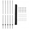 Ogrodzenie z słupkiem Szary 1,5 x 10 m Stal i PVC