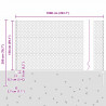 Ogrodzenie z słupkiem Szary 1,5 x 10 m Stal i PVC