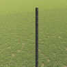 Ogrodzenie z słupkiem Szary 1,6 x 10 m Stal i PVC