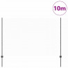 Ogrodzenie z słupkiem Szary 1,6 x 10 m Stal i PVC