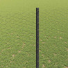 Ogrodzenie z słupkiem Szary 1,6 x 10 m Stal i PVC