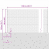Ogrodzenie z słupkiem Szary 1,6 x 10 m Stal i PVC