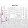 Ogrodzenie z słupkiem Szary 0,8 x 25 m Stal