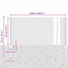 Ogrodzenie z słupkiem Szary 0,8 x 25 m Stal