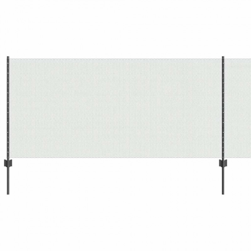 Ogrodzenie z słupkiem Szary 1 x 25 m Stal