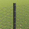 Ogrodzenie z słupkiem Szary 1,2 x 25 m Stal