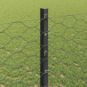 Ogrodzenie z słupkiem Szary 1,2 x 25 m Stal