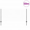 Ogrodzenie z słupkiem Szary 1 x 50 m Stal i PVC