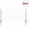 Ogrodzenie z słupkiem Szary 1 x 50 m Stal i PVC