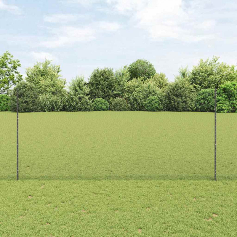 Ogrodzenie z słupkiem Szary 1,4 x 50 m Stal i PVC