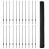 Ogrodzenie z słupkiem Szary 1,4 x 50 m Stal i PVC