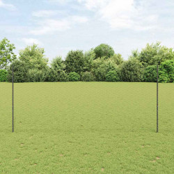 Ogrodzenie z słupkiem Szary 1,4 x 50 m Stal i PVC