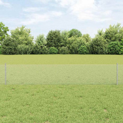 Ogrodzenie z słupkiem Srebrny 0,4 x 10 m Stal