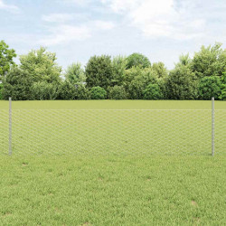 Ogrodzenie z słupkiem Srebrny 0,5 x 10 m Stal